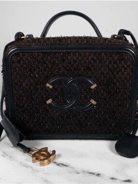 Chanel Filigree Tweed Vanity Crossbody Bag